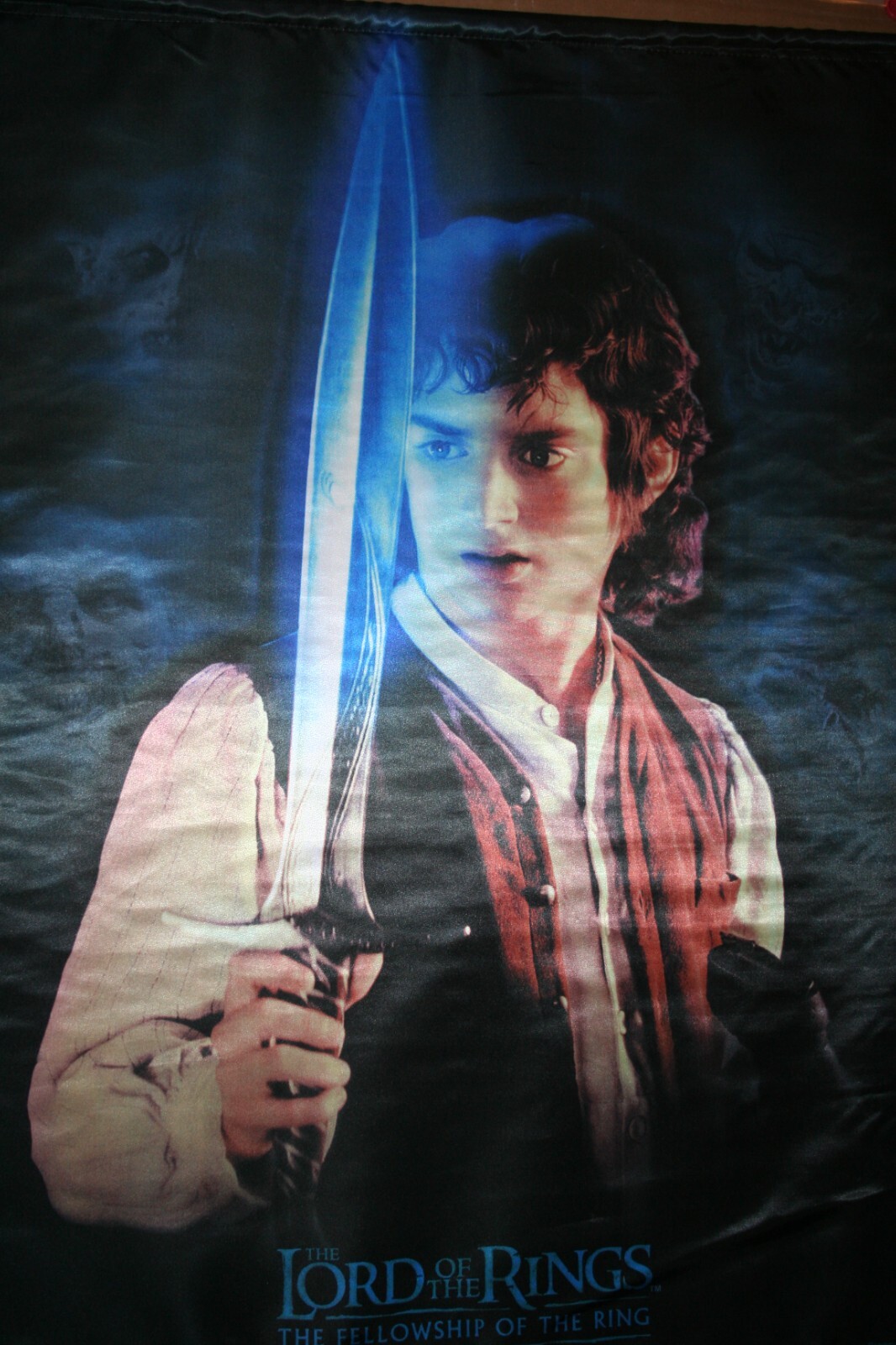 2001 The Fellowship of the Ring FRODO Silk Banner Collectible Concepts 26×36