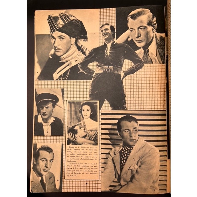 RARE 1938 Swedish Joan Blondell Magazine Gary Cooper, Public Enemy, Blonde Crazy