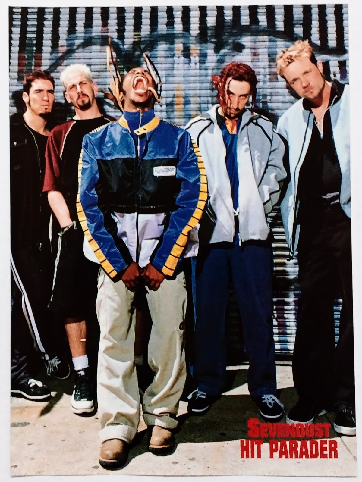SEVENDUST-ORIG 1999 MAGAZINE 8X11 MINI-POSTER PINUP CLIPPING-LAJON WITHERSPOON