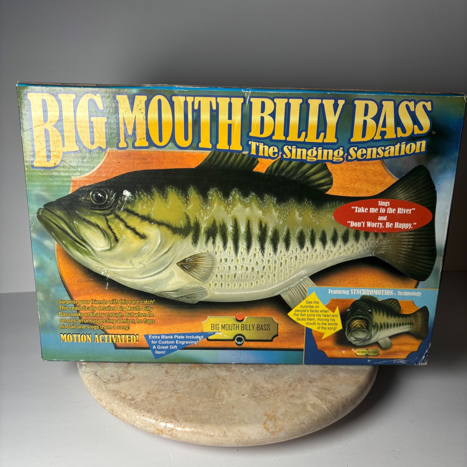 Gemmy Big Mouth Billy Bass Green Singing Sensation Motion Activated 1999