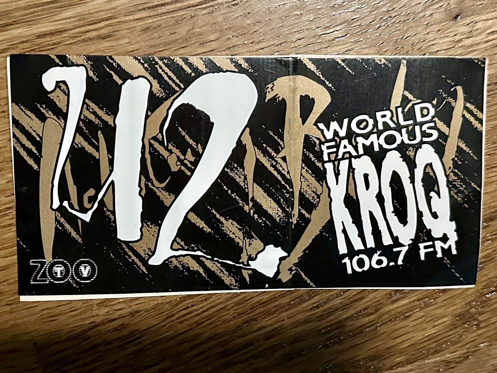 U2 KROQ sticker promo zoo tv achtun baby concert bumper sticker Rare Unused 90’s