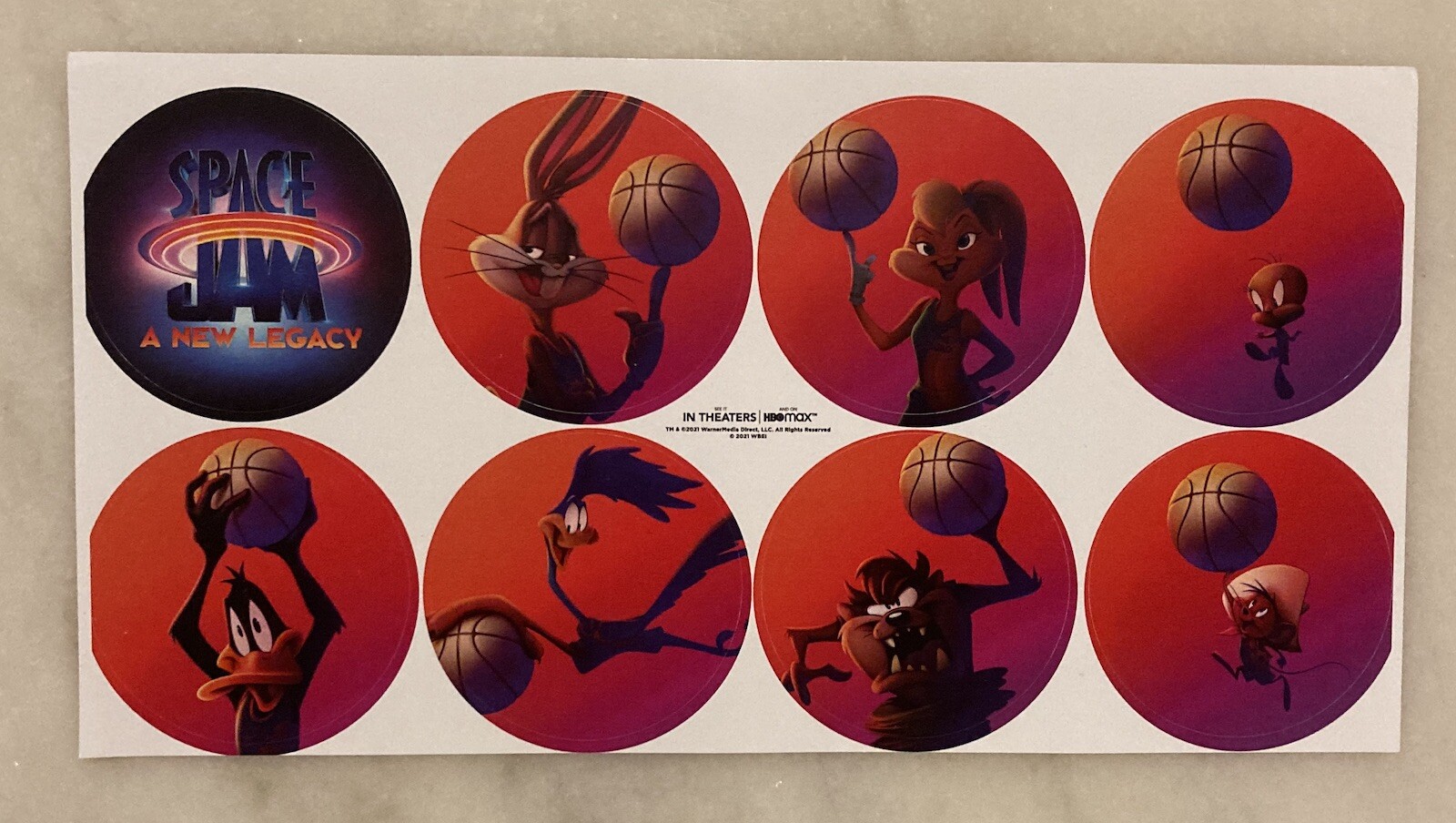 SPACE JAM A NEW LEGACY 2021 Promo Items: Shirt, Hat, Pin Buttons, Stickers; NEW