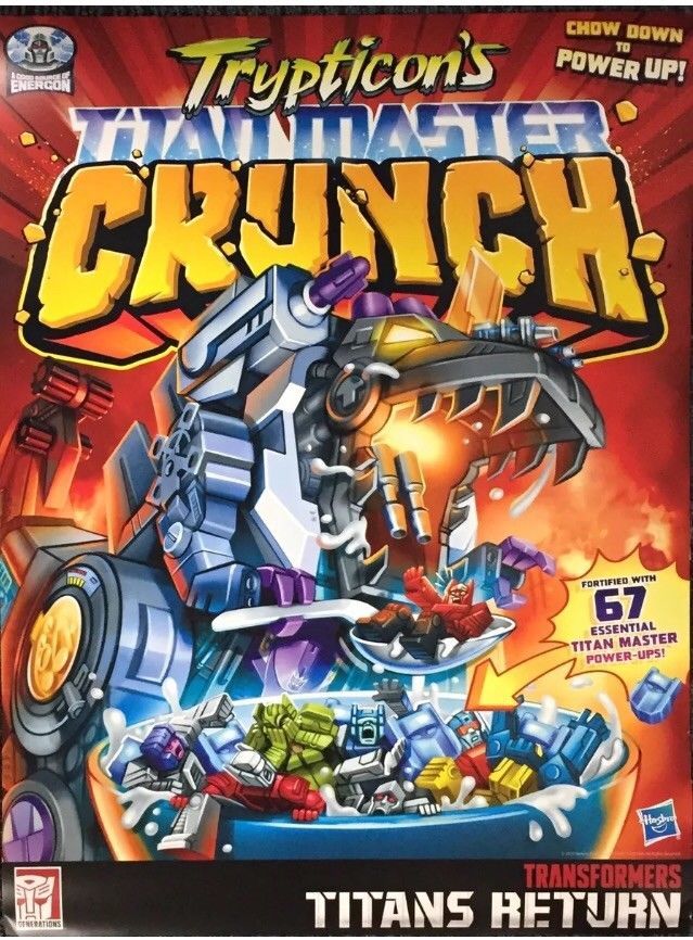 Transformers Trypticon Crunch Cereal Box 18×24 Original Promo Poster SDCC 2017