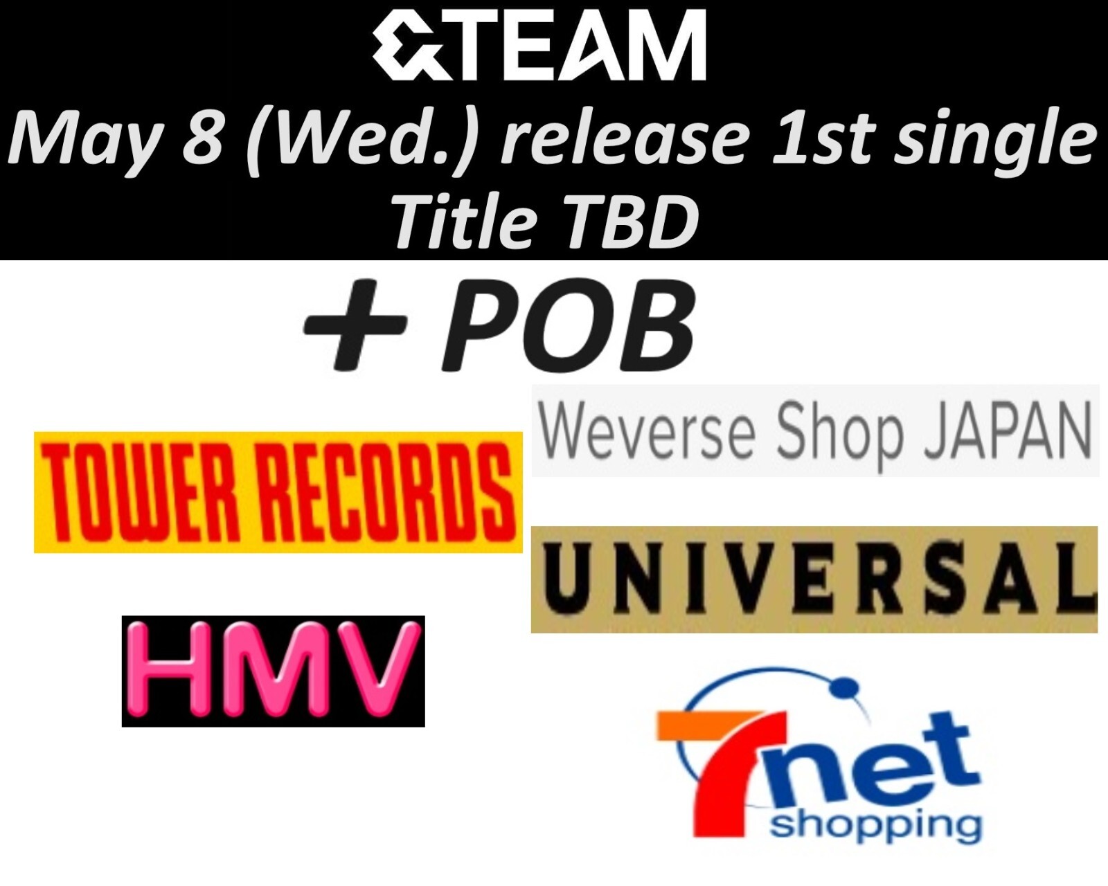 PSL &TEAM 1st Single CD May 8 Title TBD STANDARD LIMITED SOLO + POB PHOTO CARD
