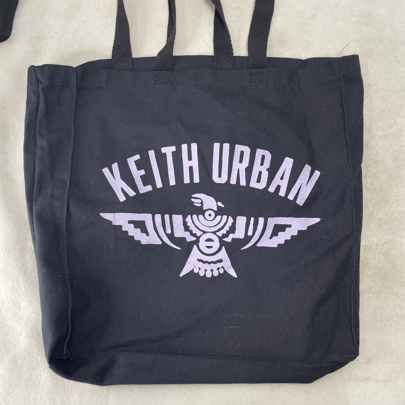 Keith Urban Black Lavender Phoenix Cotton Canvas Tote Bag Concert Souvenir