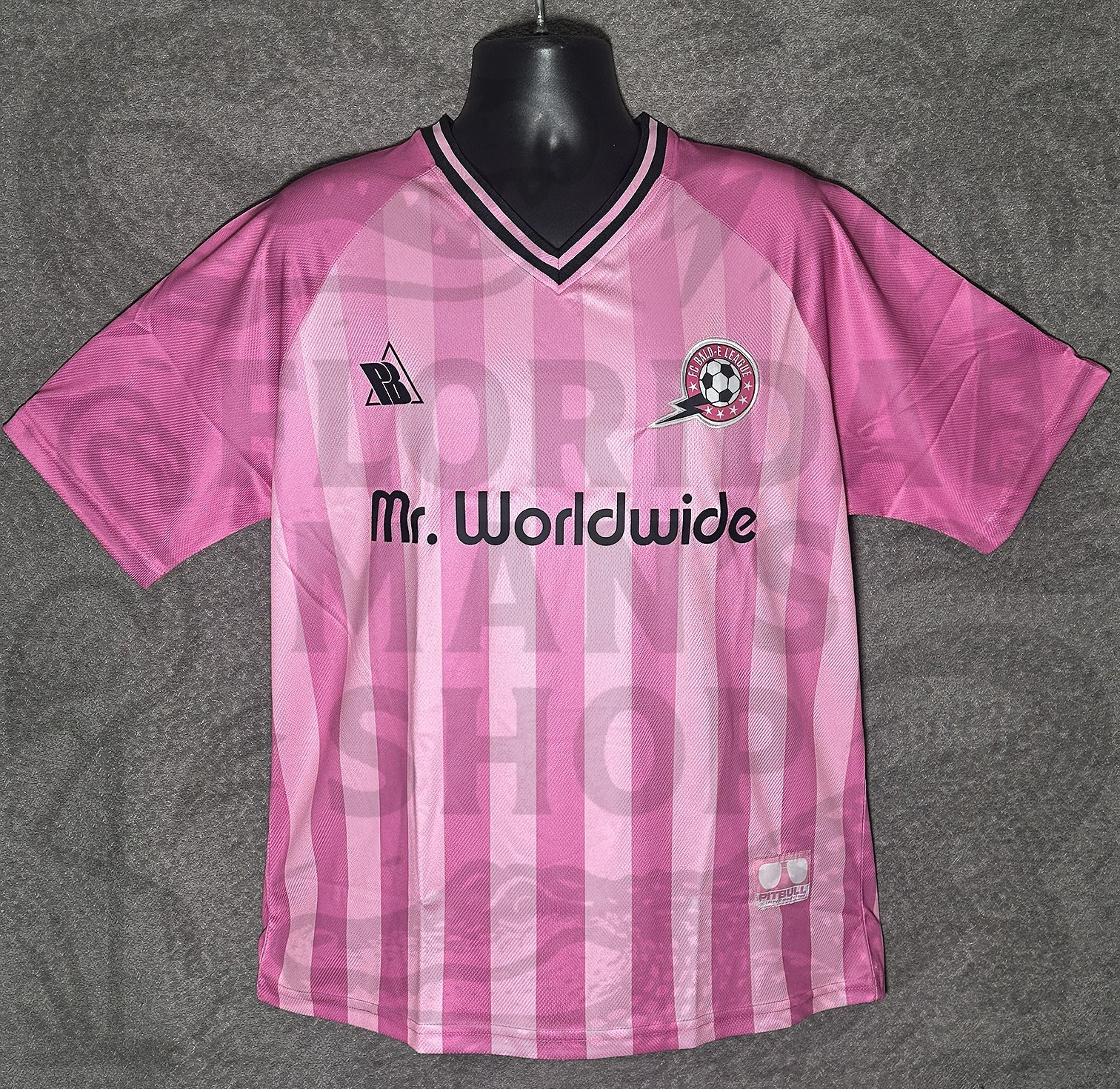 PITBULL’S OFFICIAL 2026 TOUR JERSEY “FC BALD-E LEAGUE” PATCH “MR. WORLDWIDE 305”
