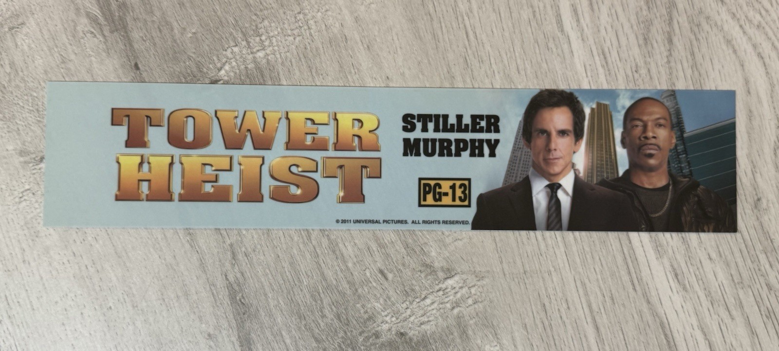 Tower Heist (2011) Double-Sided Eddie Murphy Movie Theater Mylar / Poster 3 X 12