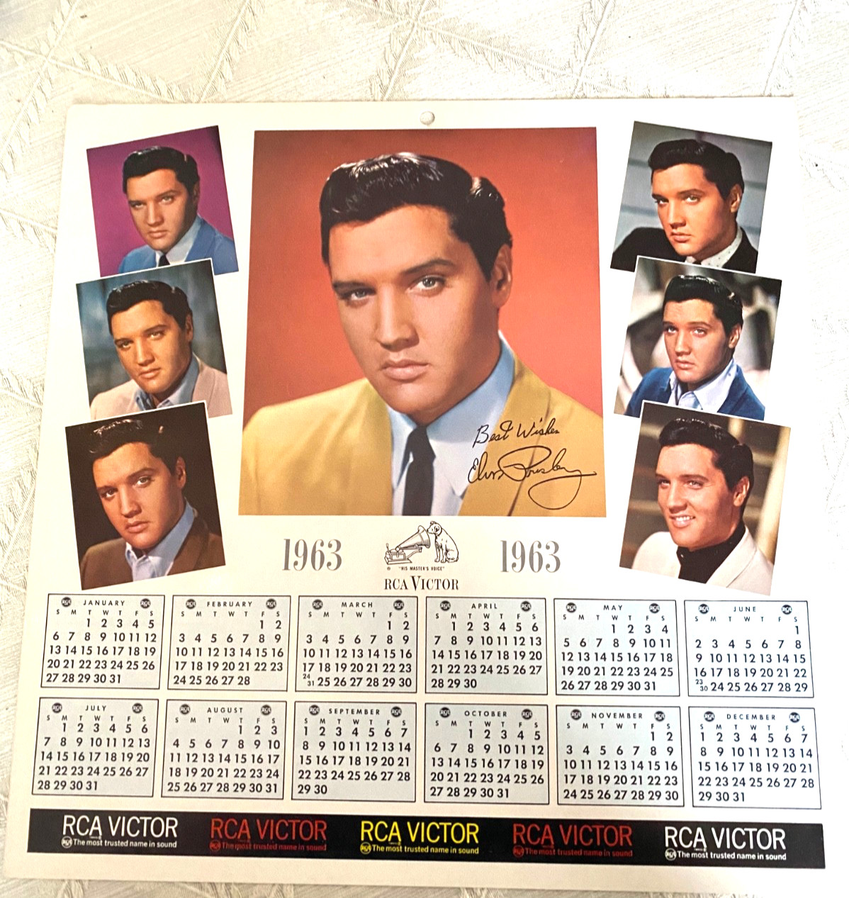 Elvis Presley 1963 Wall Calendar