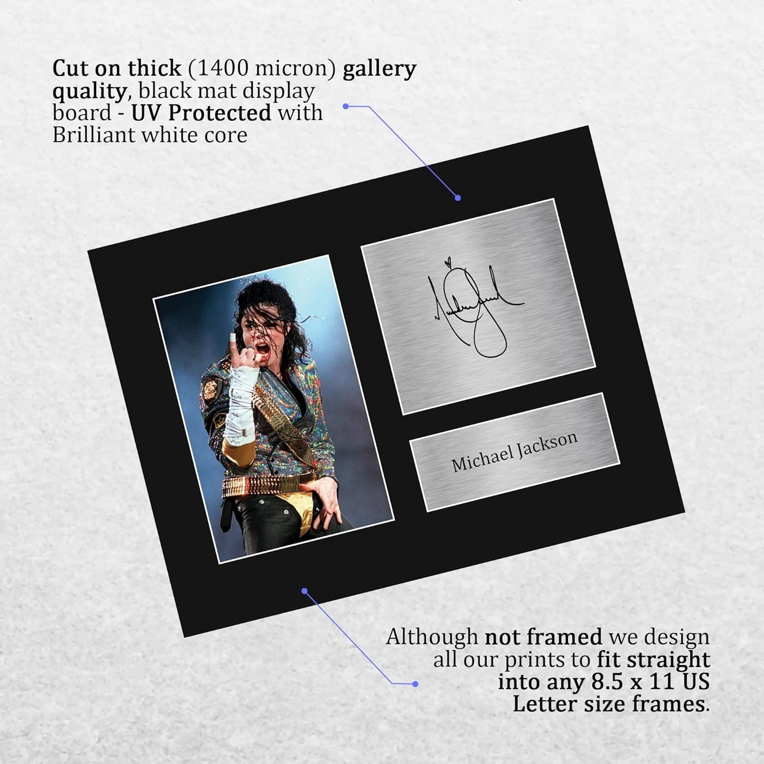 Michael Jackson Signed Printed Autograph Photo – Unique Music Wall Art 11″ x …