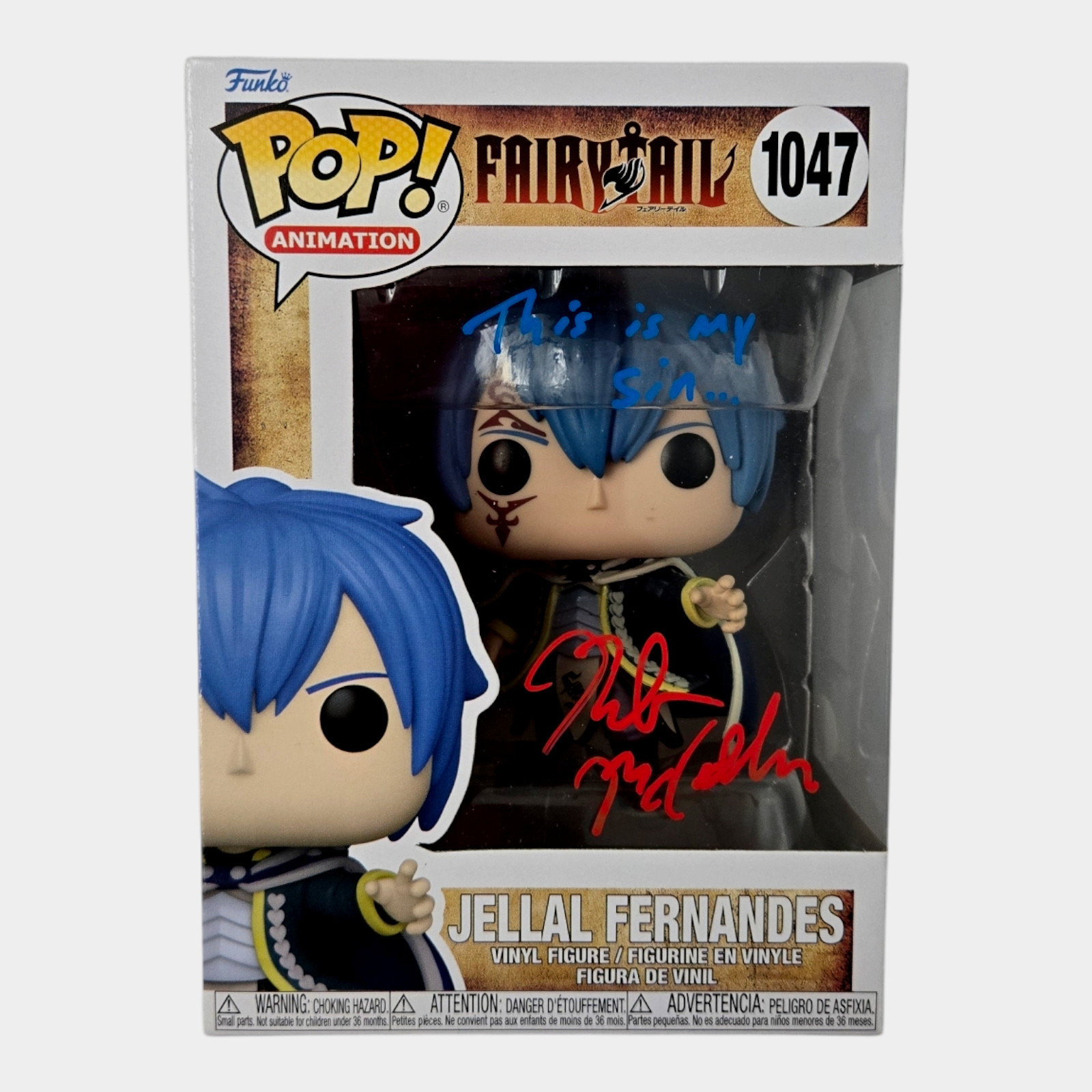 Jellal Signed Funko Fairy Tail Pop Robert McCollum Anime Autograph JSA COA 421
