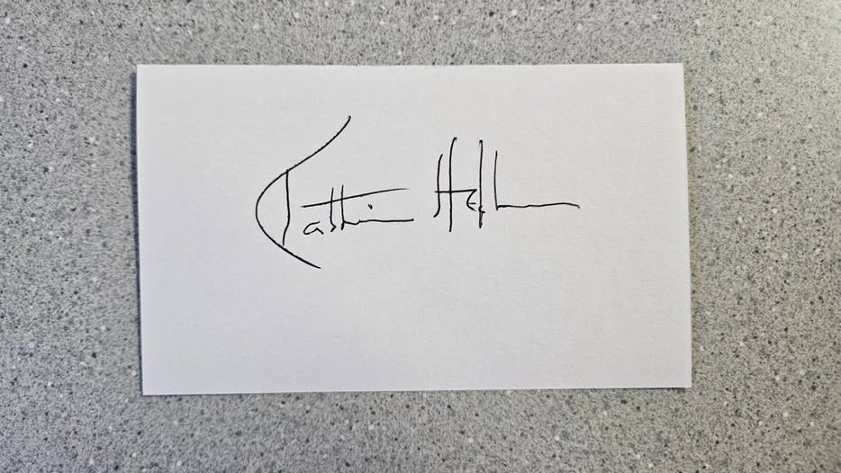 KATHARINE HEPBURN SIGNED 3×5 INDEX CARD AUTOGRAPH