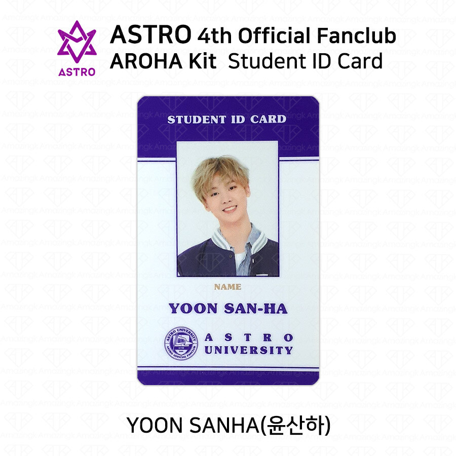 ASTRO 4th Official Fanclub AROHA Kit Student ID Card Yoon Sanha KPOP K-POP