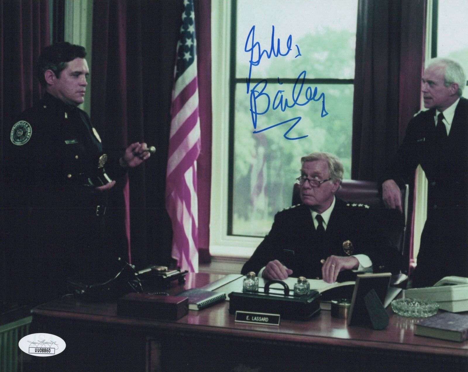 GW BAILEY Hand Signed 8X10 POLICE ACADEMY In-Person Autograph Photo JSA COA Cert