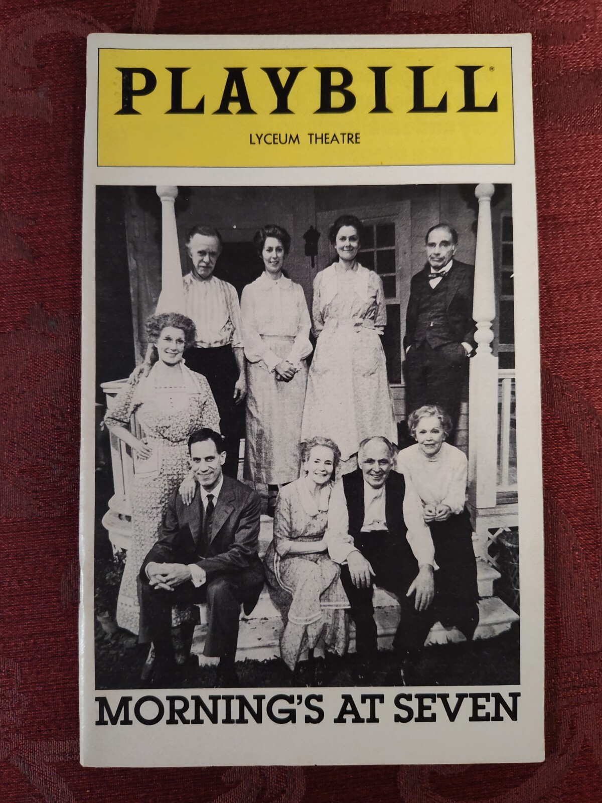 PLAYBILL Program July 1980 Morning’s At Seven Nancy Marchand Maureen O’sullivan