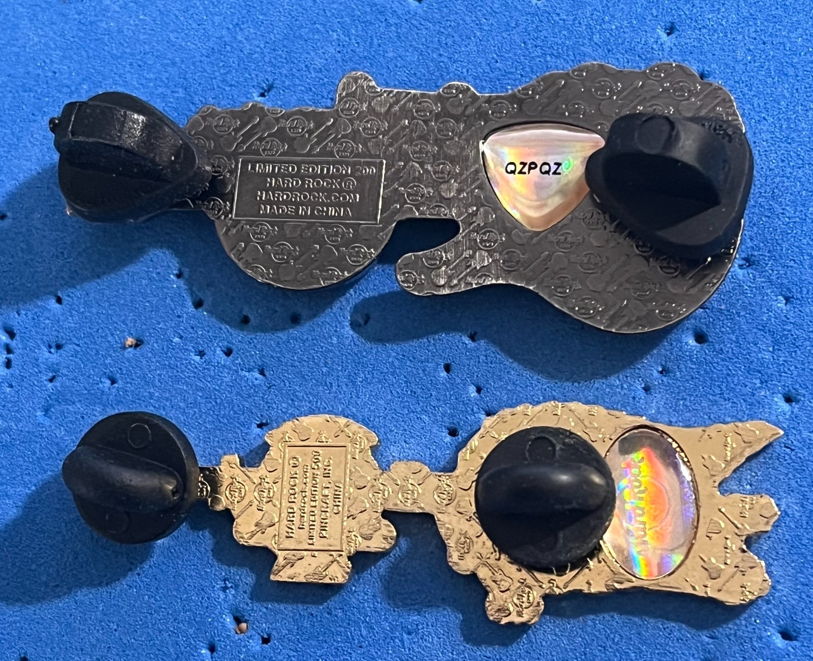 Hard Rock Cafe *FLORIDA* 2 LOT ALLIGATOR GUITAR PINS HOLLYWOOD, TAMPA LIM ED