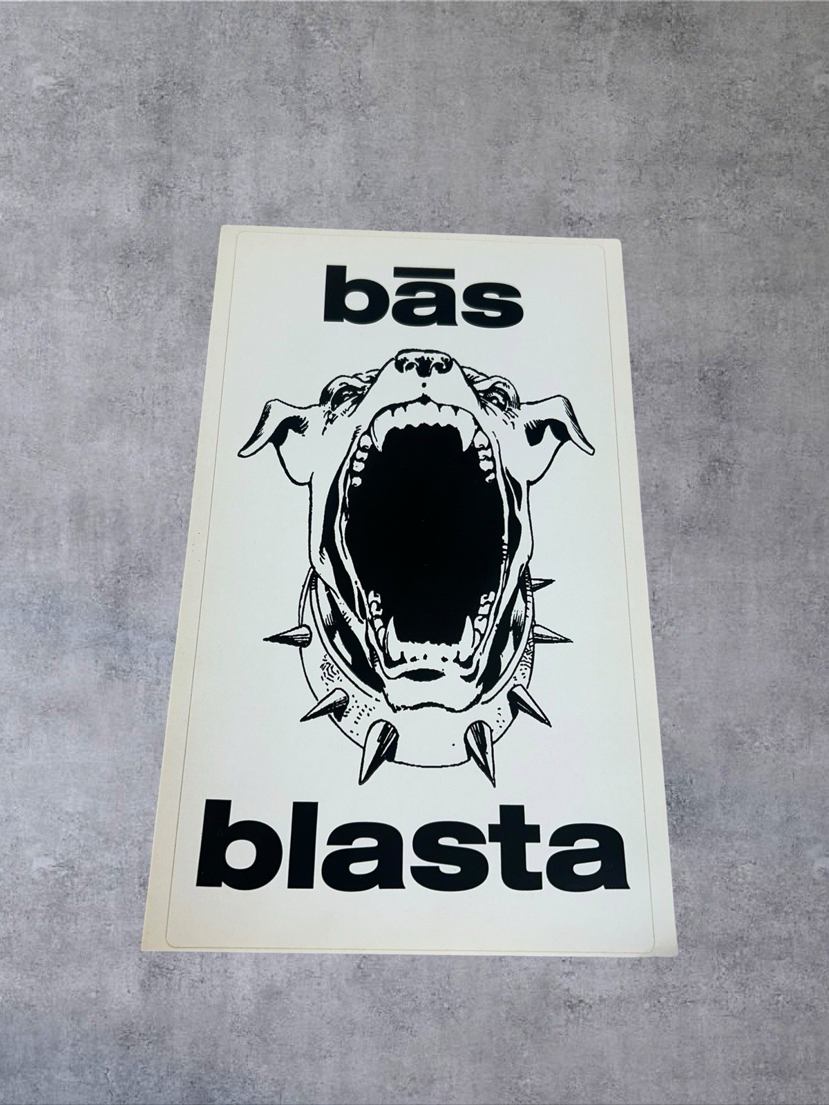 Vintage Bas Blasta Promo Sticker Bulldog Hip Hop Rap 90s Rare