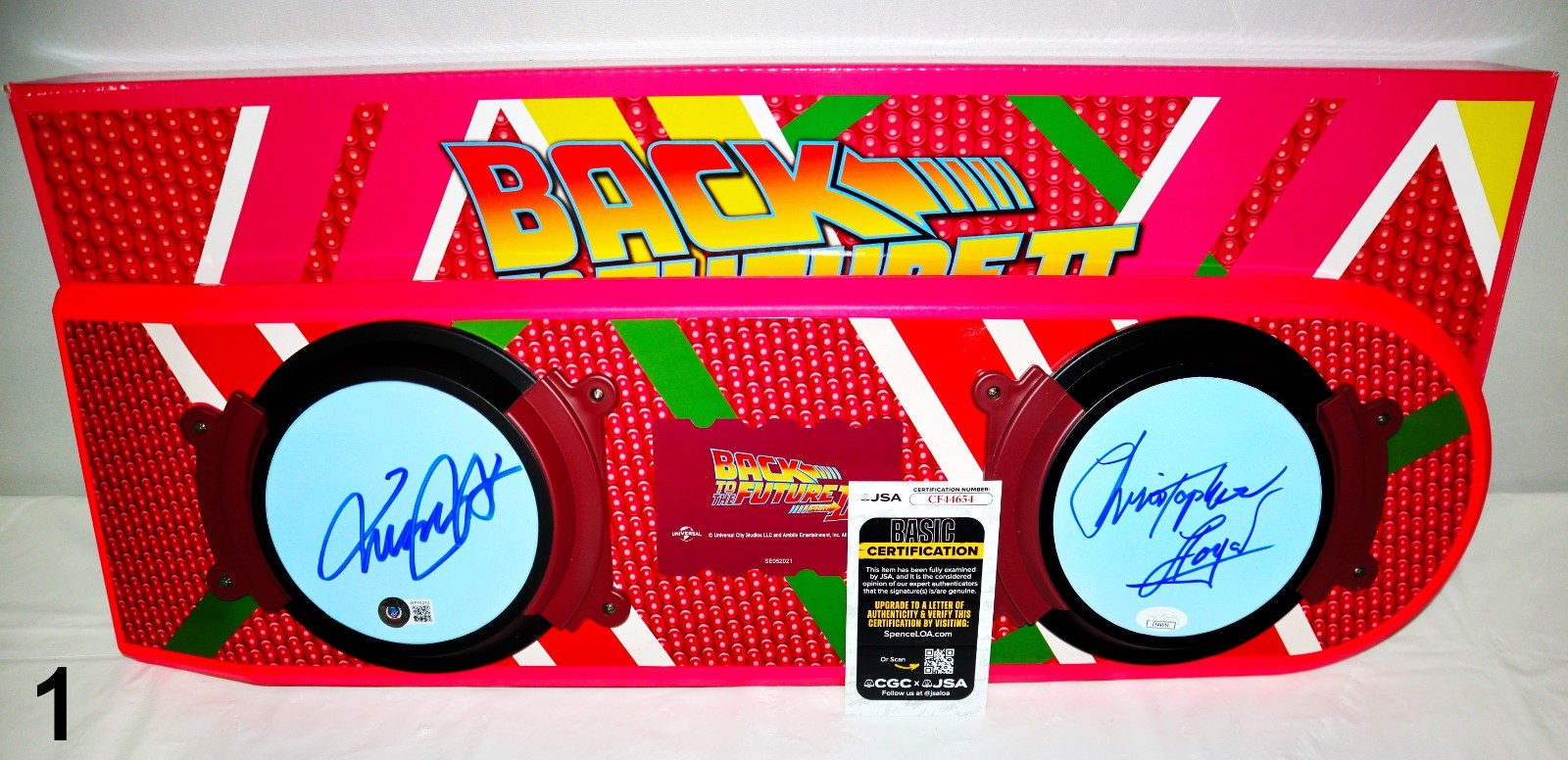 🔥 Michael J Fox Christopher Lloyd Back To Future signed Hoverboard Beckett PSA