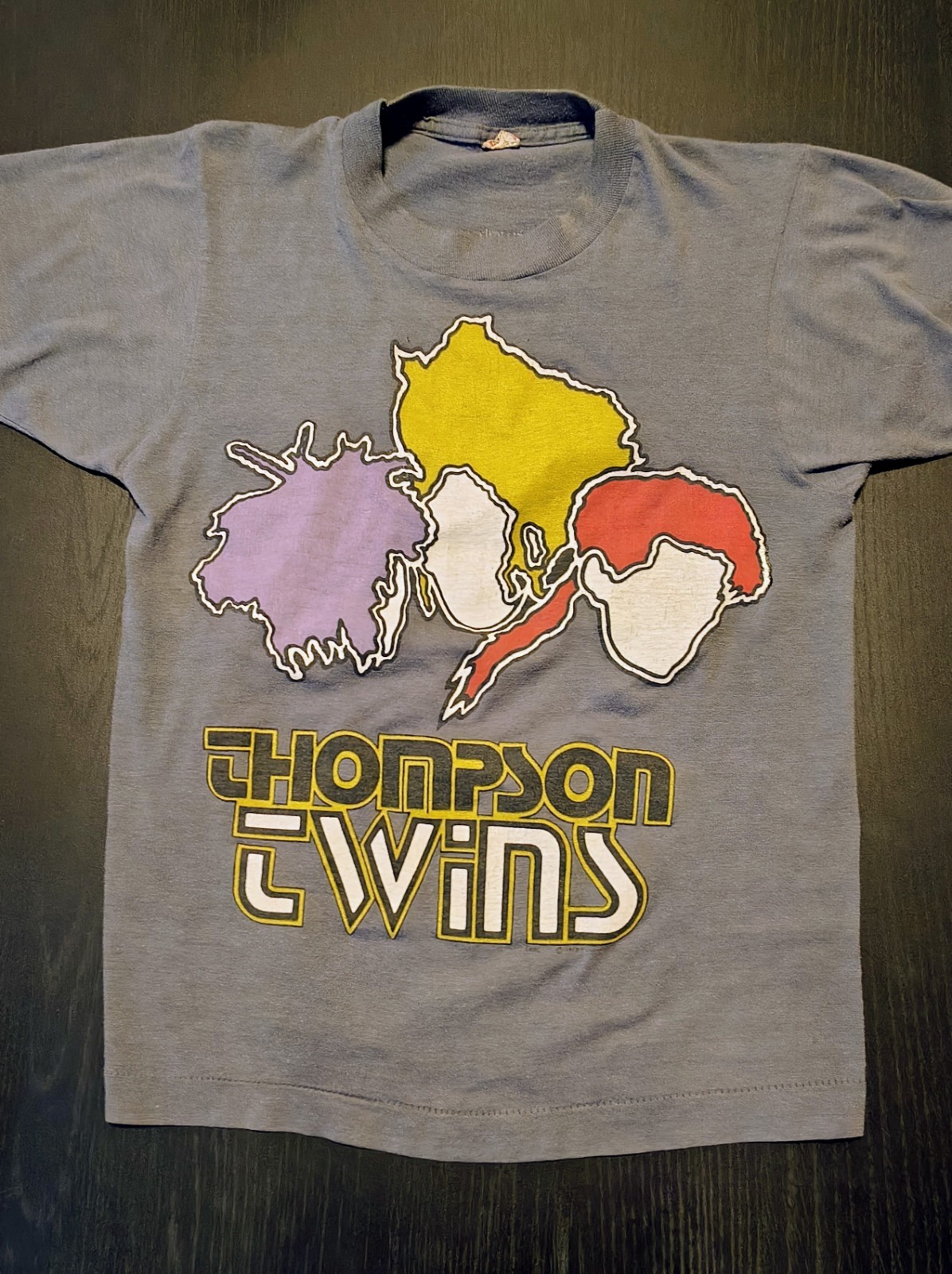 Very Rare Original Vintage 1985 THOMPSON TWINS 85-86 Tour of Future T shirt Sz S