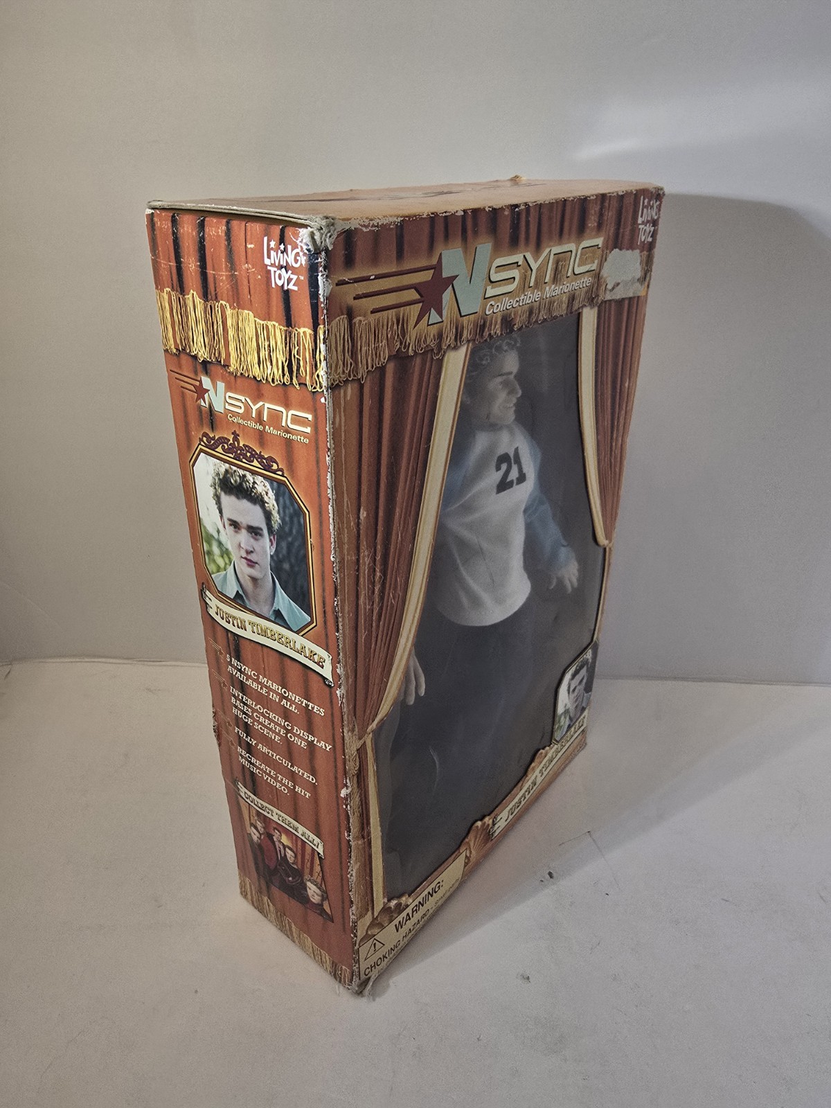 Use In Box NSYNC Justin Timberlake Collectible Marionette Doll Living Toyz 2000