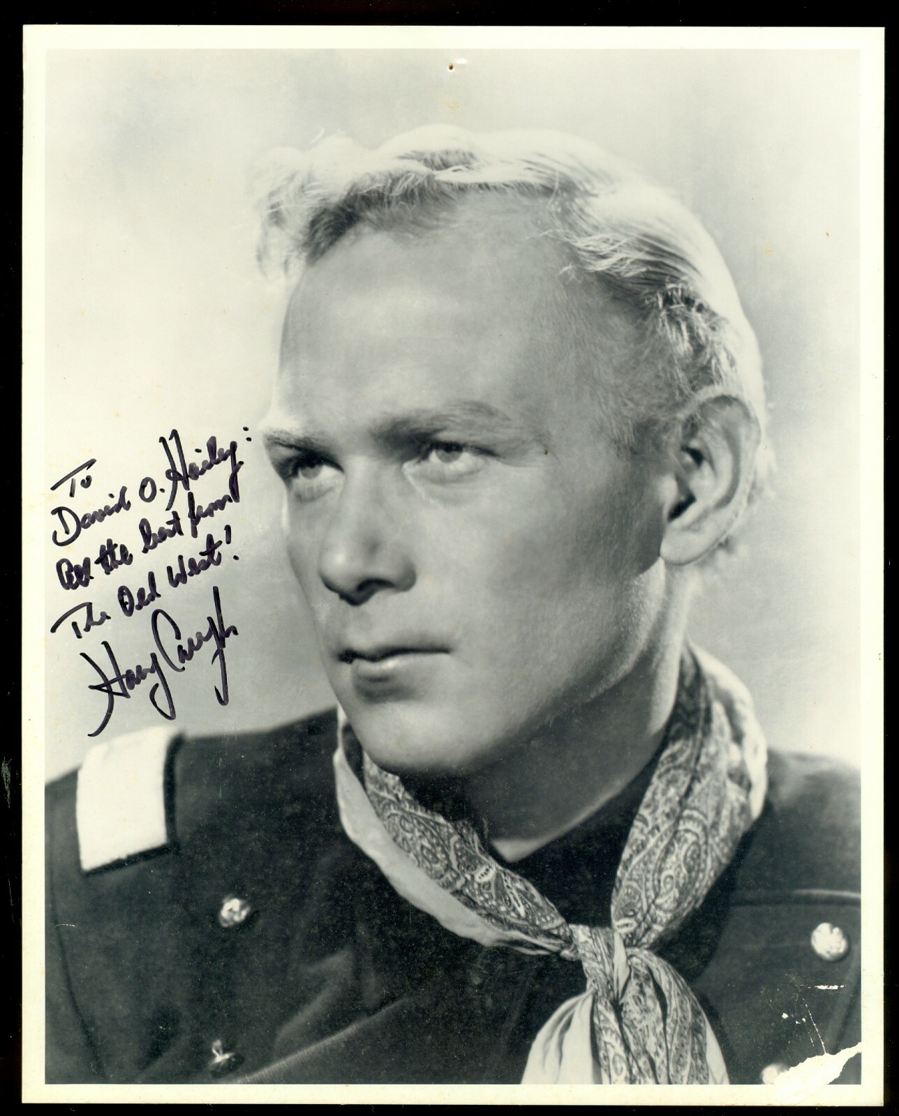 Harry Carey Jr (1921-2012) autographed signed 8 x 10 photo john ford westerns