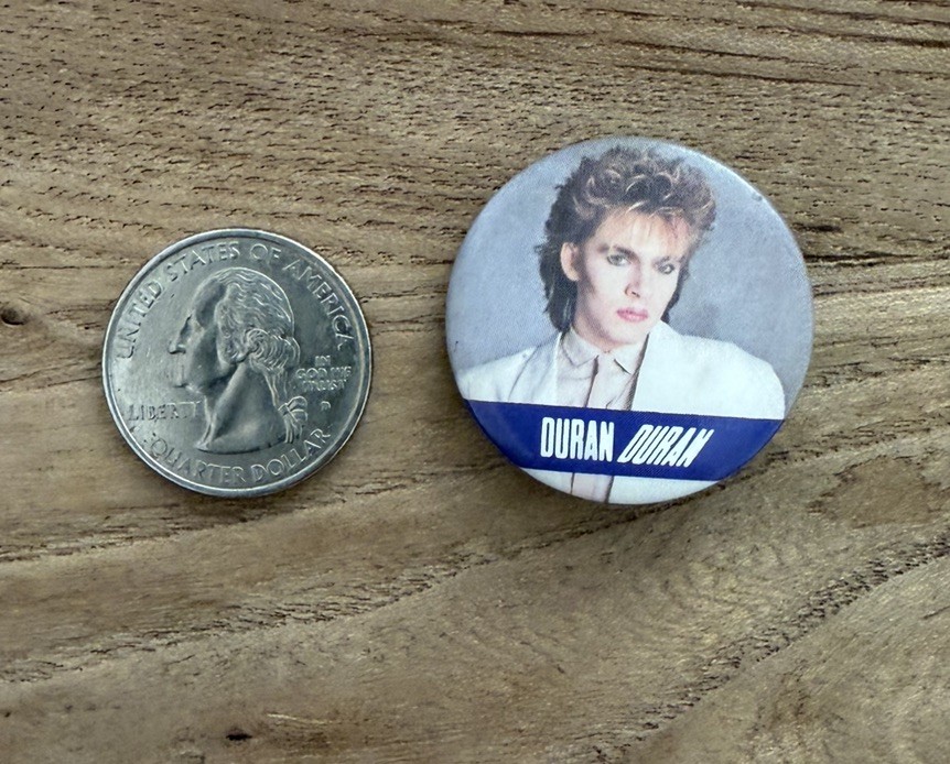 Vintage ~ Nick Rhodes ~ Duran Duran Band Pin Pinback Music 80s Button Badge