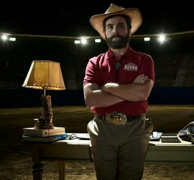 ZACH GALIFIANAKIS/BASKETS/ SCREEN WORN BELT WITH “B” LETTER MOTIF BUCKLE