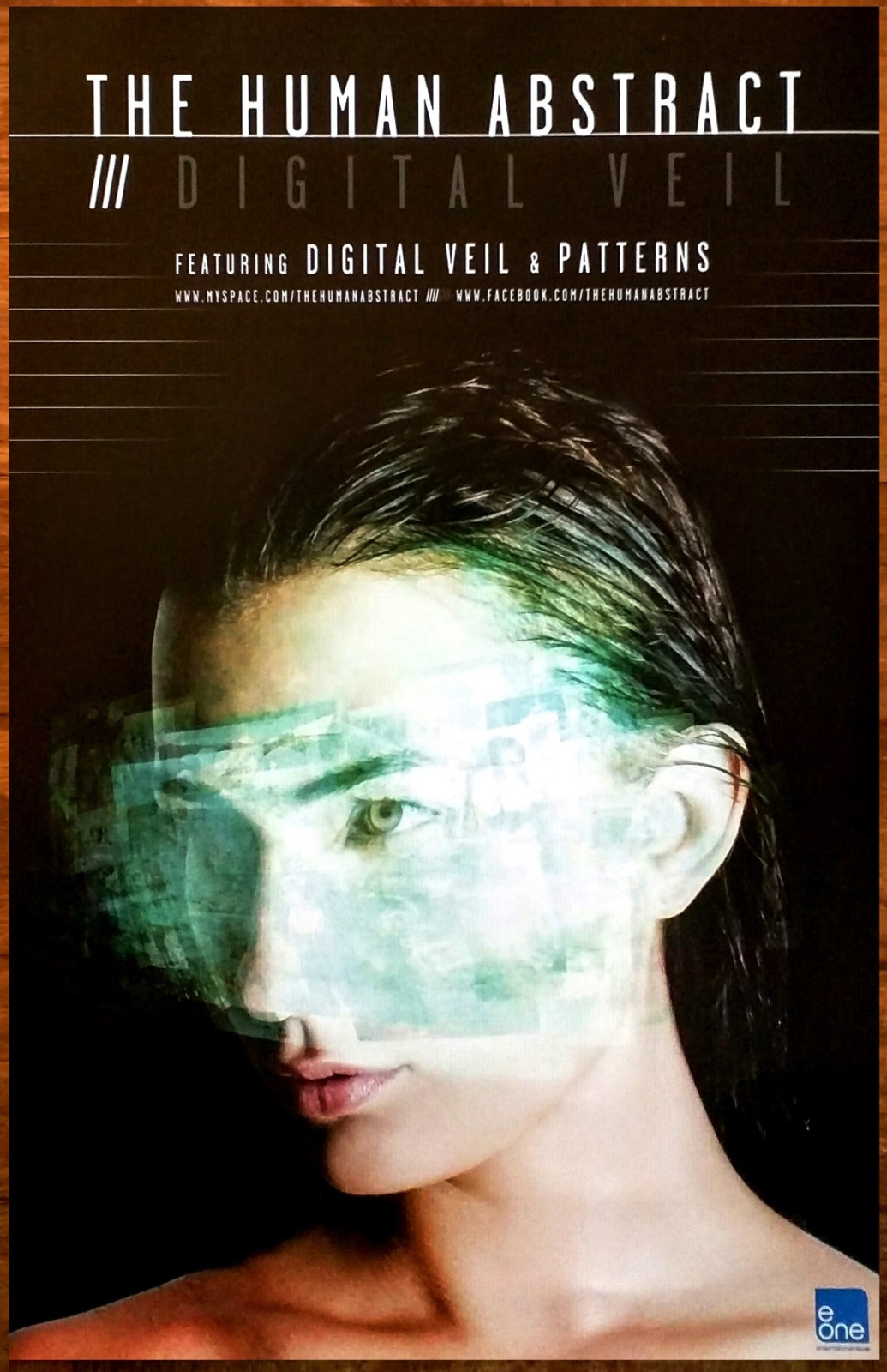 THE HUMAN ABSTRACT Digital Veil Ltd Ed RARE Tour Poster +BONUS Metal Rock Poster