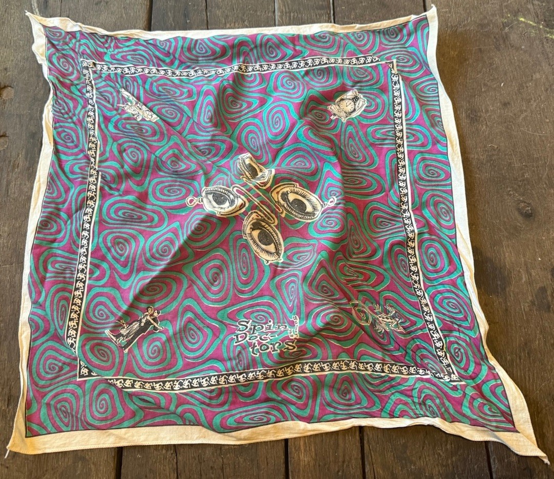Vintage 90s Spin Doctors Summer 1993 Rock Band Tour Bandanna Ultra Rare