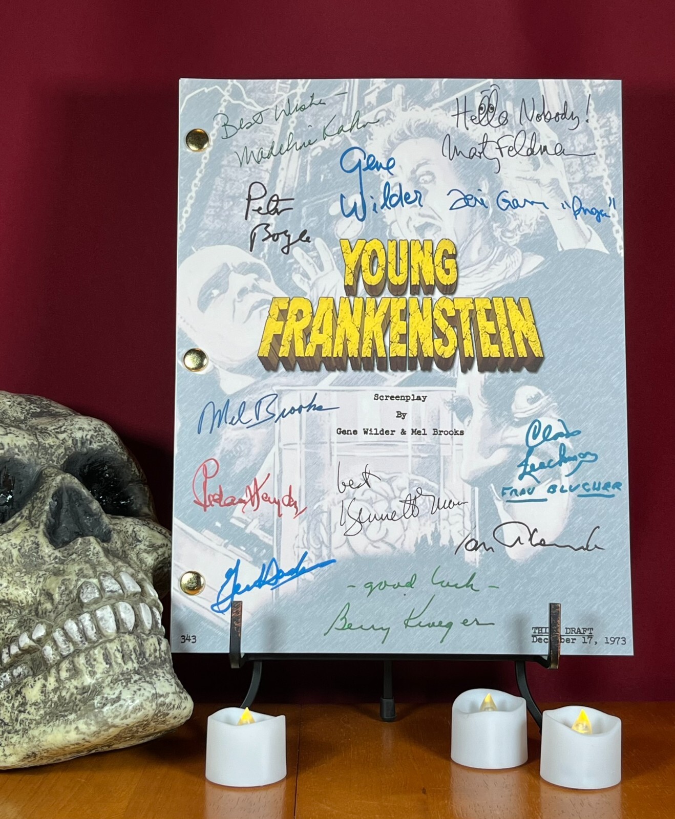 Young Frankenstein Script Signed- Autograph Reprints- 137 Pages- Gene Wilder