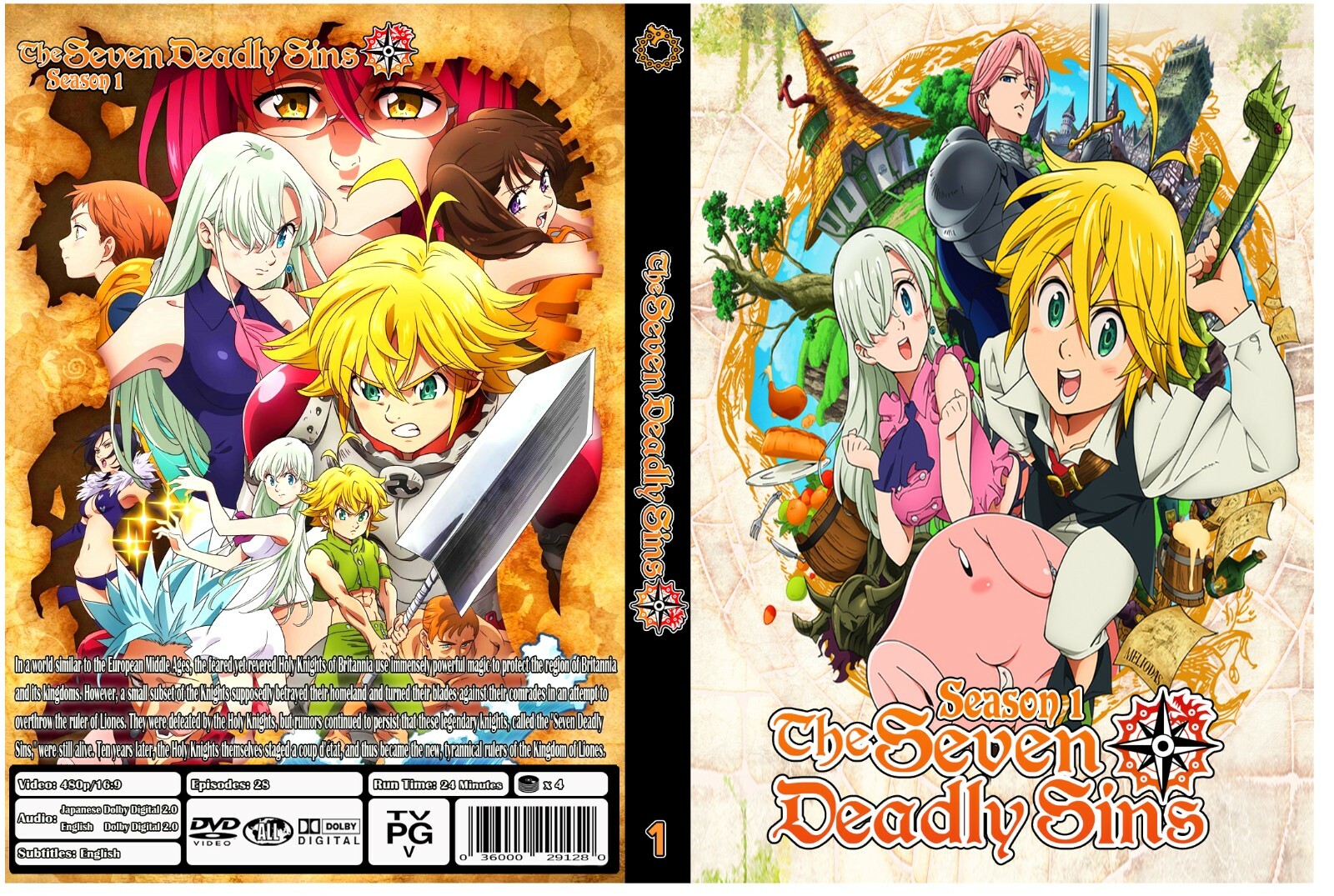 The Seven Deadly Sins Anime Complete Series + Signs of Holy War + Movie