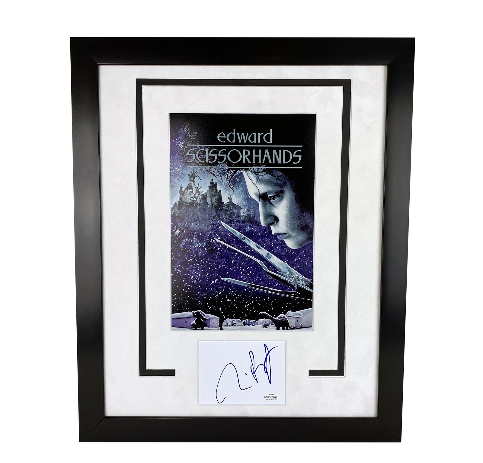 Tim Burton Edward Scissorhands Autographed Signed 16×20 Framed Display ACOA