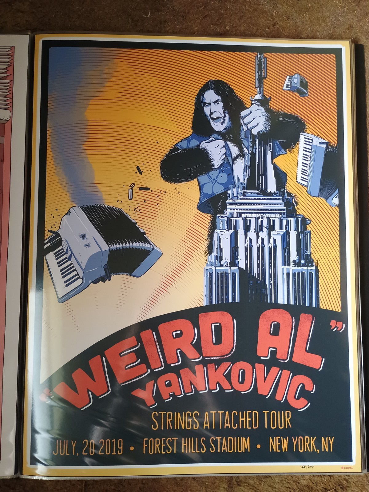 Weird Al Yankovic Show Poster New York NY July 20 2019 168/200