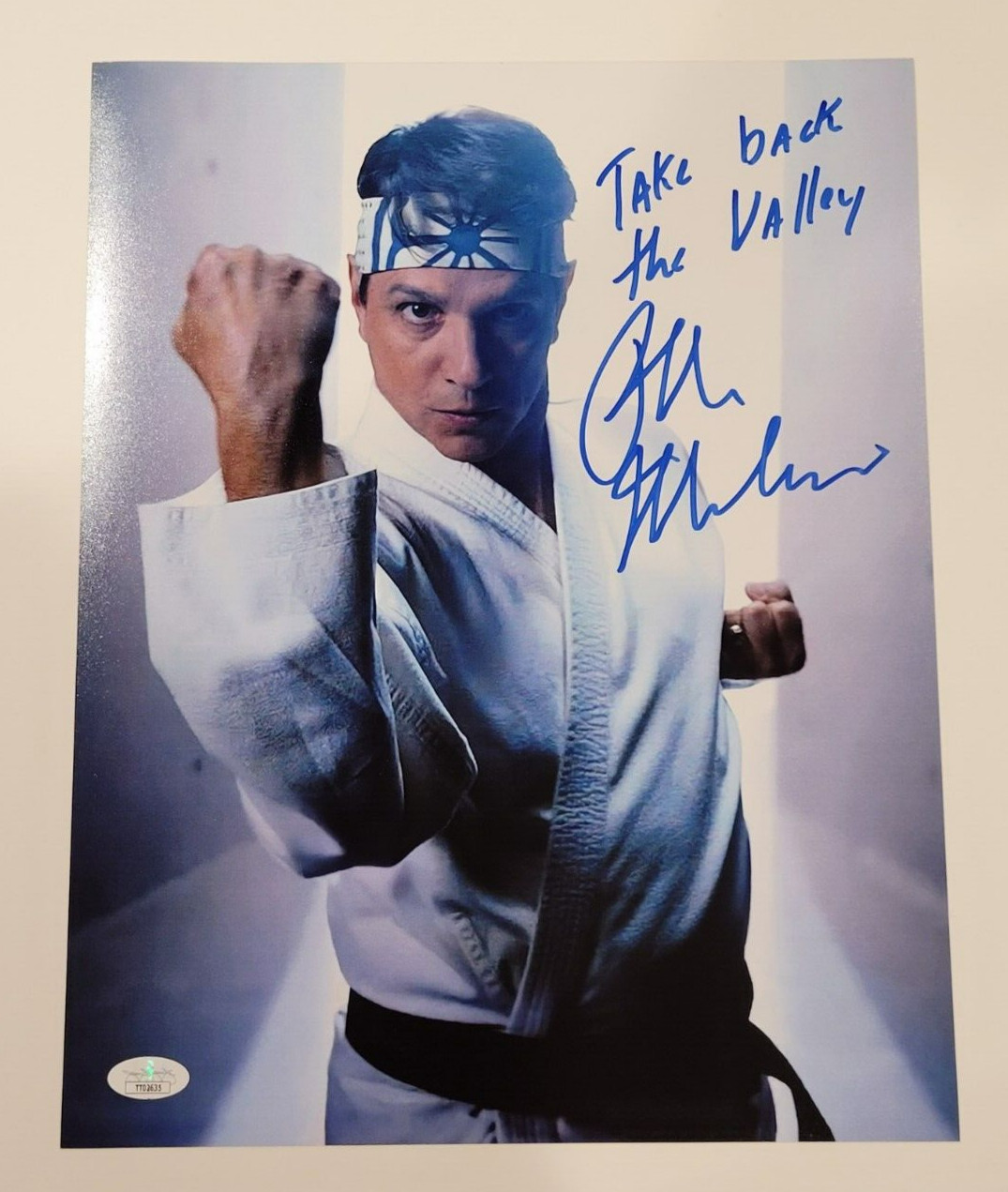 RALPH MACCHIO “DANIEL LARUSSO” KARATE KID Signed 11×14 Photo-JSA Authentication