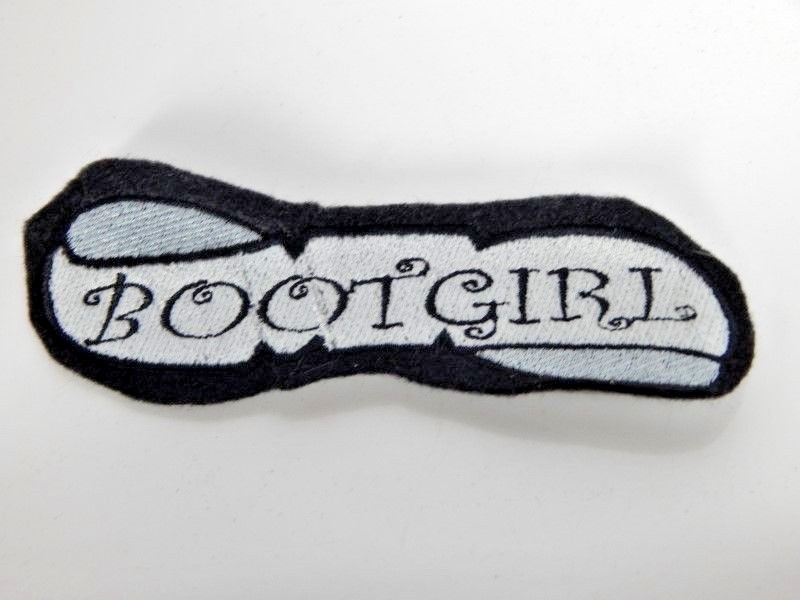 Rare Bootgirl Rocker & Roll Banner Patch Retro Ska Nick Name Northern Soul DIY
