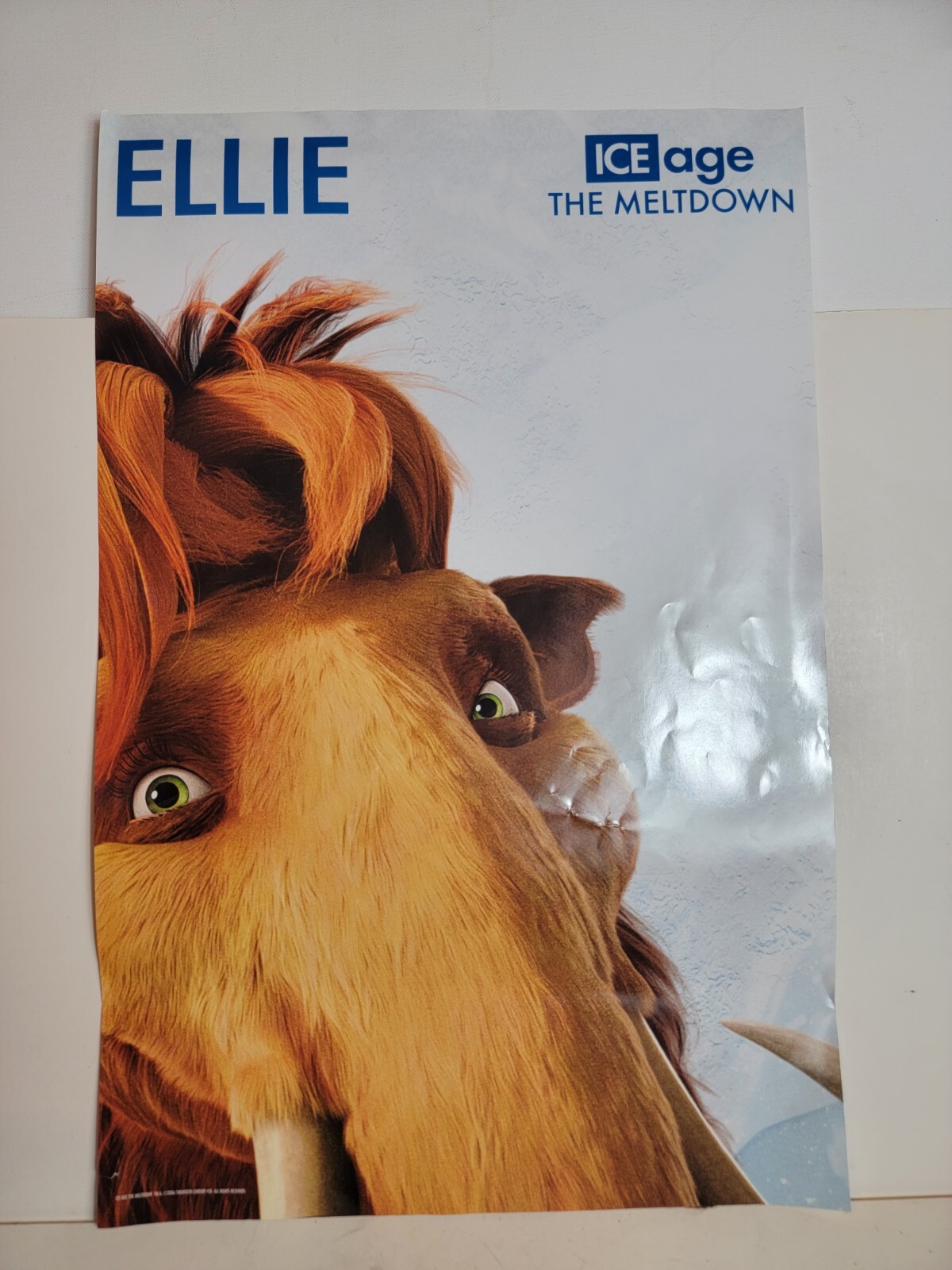 Ice Age The Meltdown Movie Poster Rare 2006 19″ X 12″ VTG Ellie The Mammoth