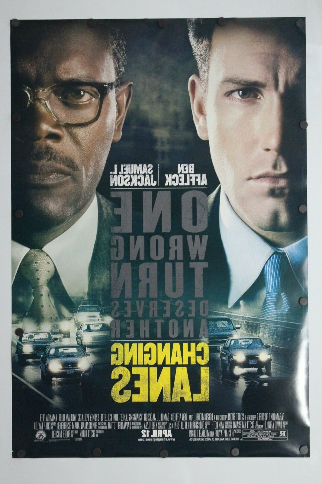 Changing Lanes 2002 Double Sided Original Movie Poster 27″ x 40″