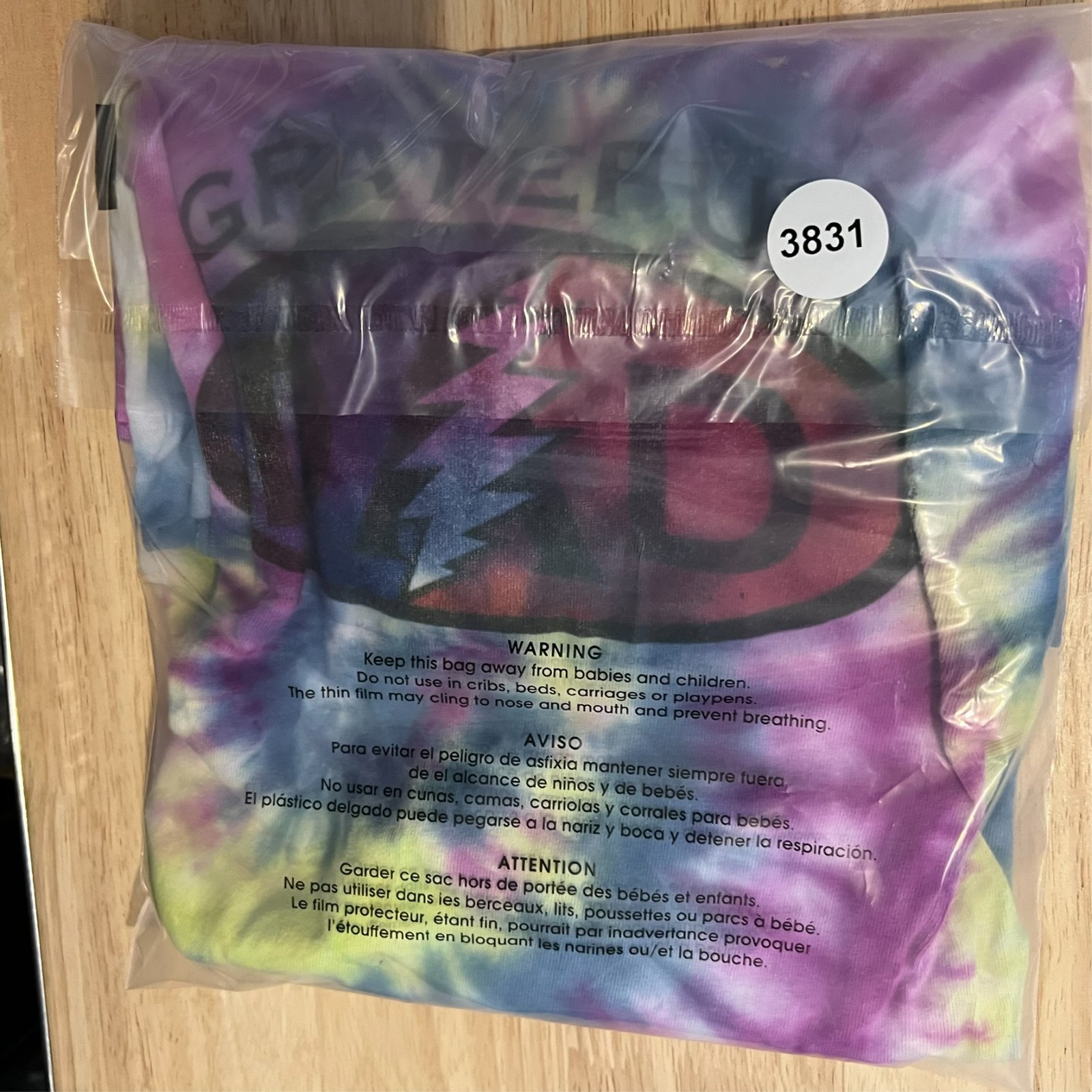 GRATEFUL DAD Tie-Dye T-Shirt Adult XL Grateful Dead Parody Multi Color NO TAG