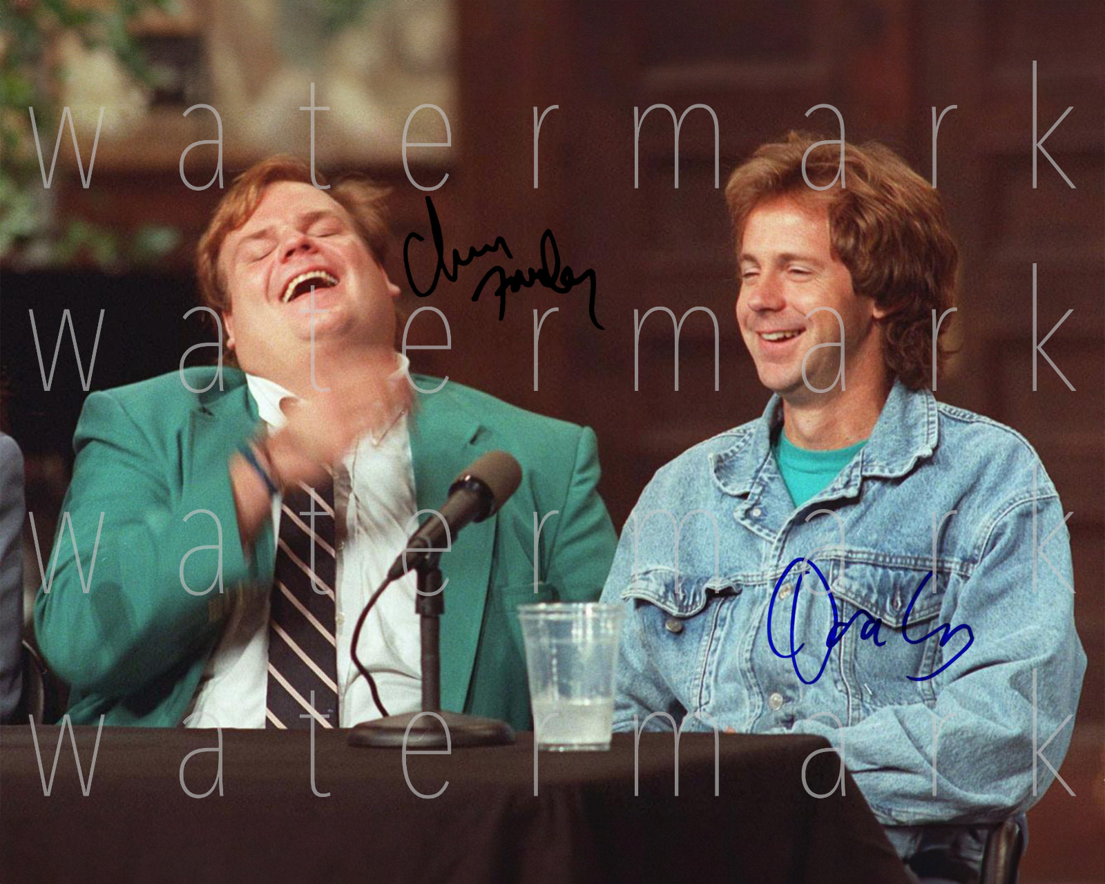 Dana Carvey Chris Farley SNL signed 8″x10″ photo autograph print poster RP