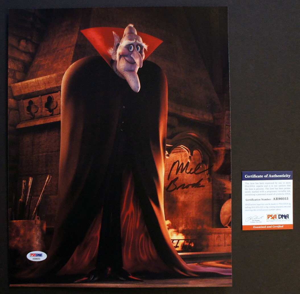 MEL BROOKS SIGNED *PSA/DNA* Large 11X14 Autograph Photo, Hotel Transylvania VLAD