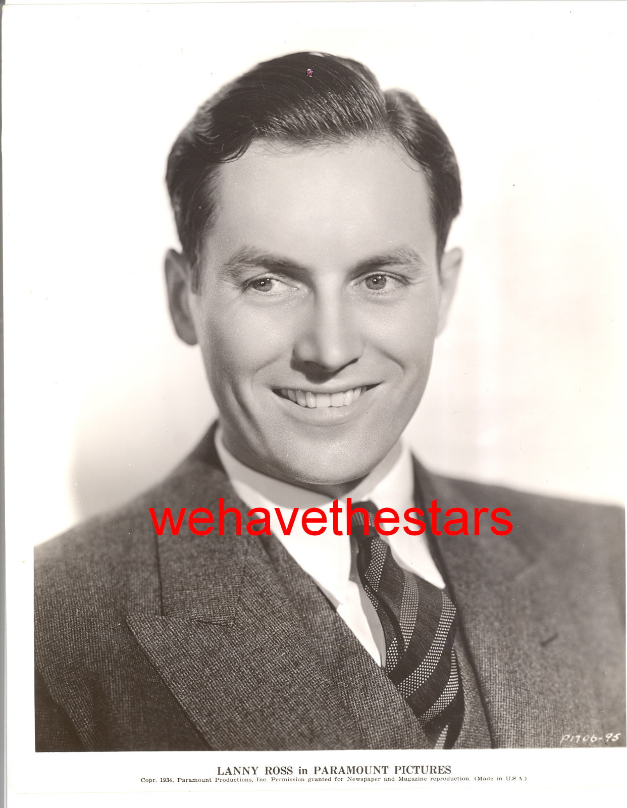 Vintage Lanny Ross QUITE HANDSOME ’34 Publicity Portrait