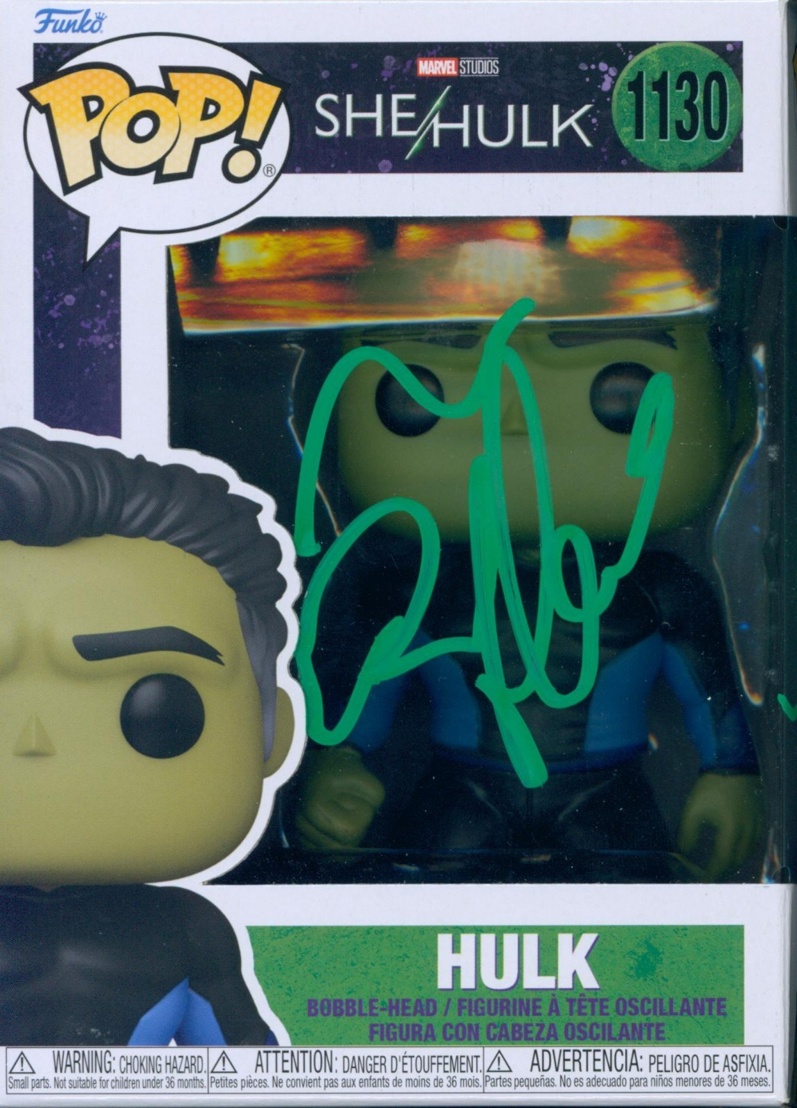 MARK RUFFALO SIGNED HULK FUNKO SWAU WITNESS AVENGERS INSCRIBED HULK SMASH!