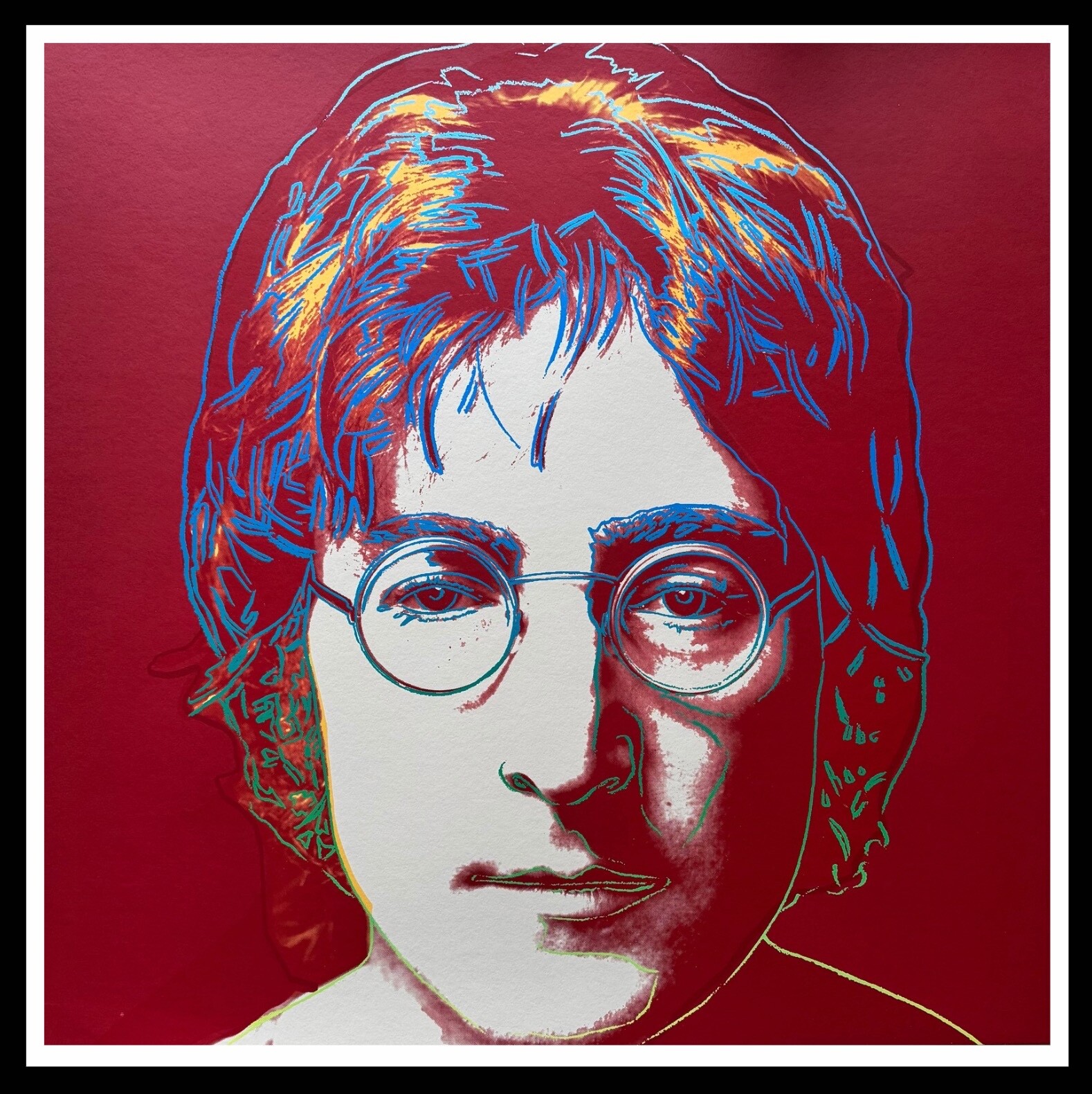 Andy Warhol, “John Lennon”- Layered SILKSCREEN Proof- Museum Quality- Flat Ship