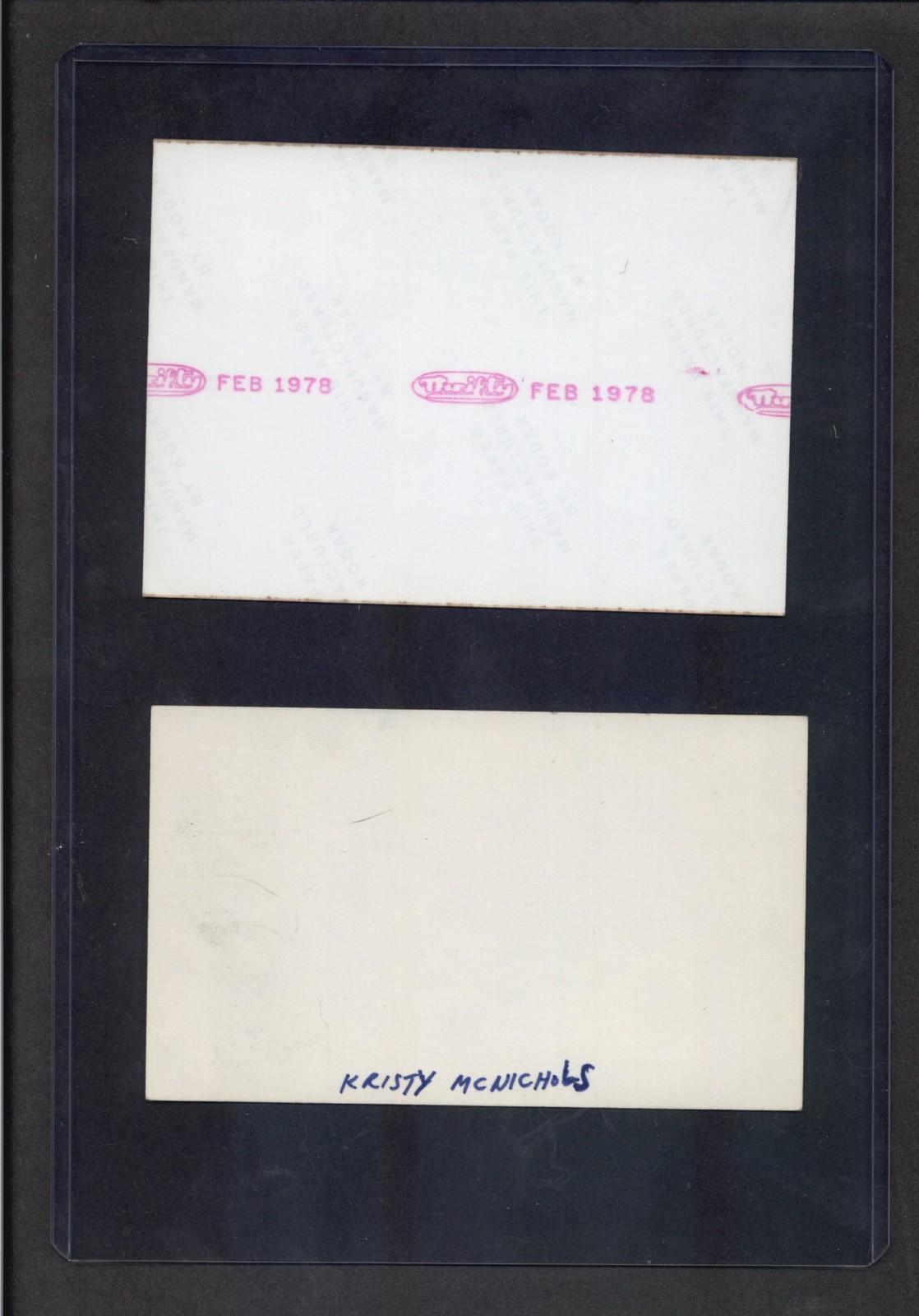 Kristy McNichol – Signed Autograph Index Card & Photo Set – Little Darlings