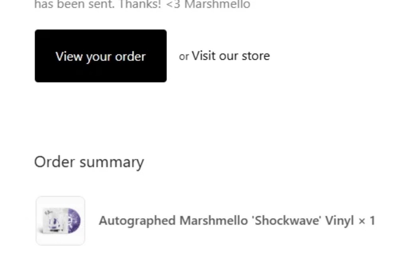 Marshmellow signed Shockwave vinyl album EDM DJ Autograph
