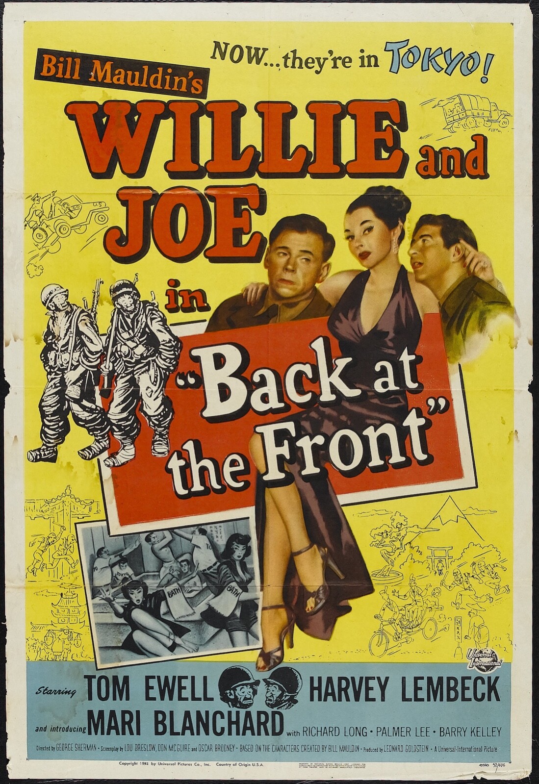 Willie and Joe in Back at the Front (Univ. Int., 1952). One Sheet (27″ X 41″).
