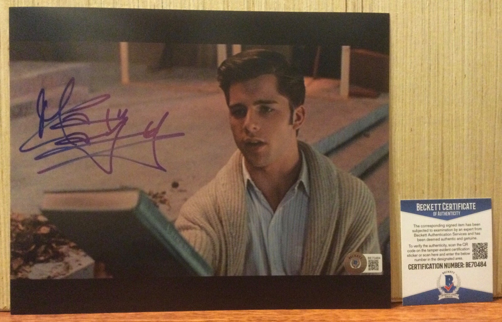 MAXWELL CAULFIELD SIGNED GREASE 2 MICHAEL CARRINGTON 8×10 PHOTO B BECKETT BAS