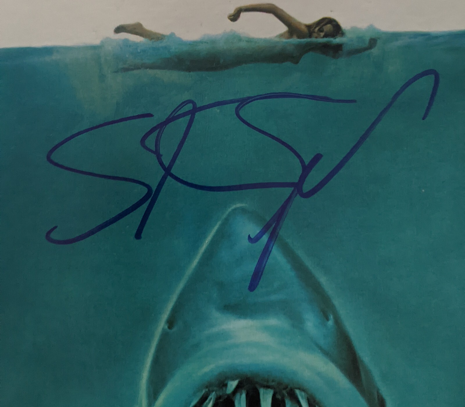 STEVEN SPIELBERG signed autograph ‘JAWS’ soundtrack vinyl
