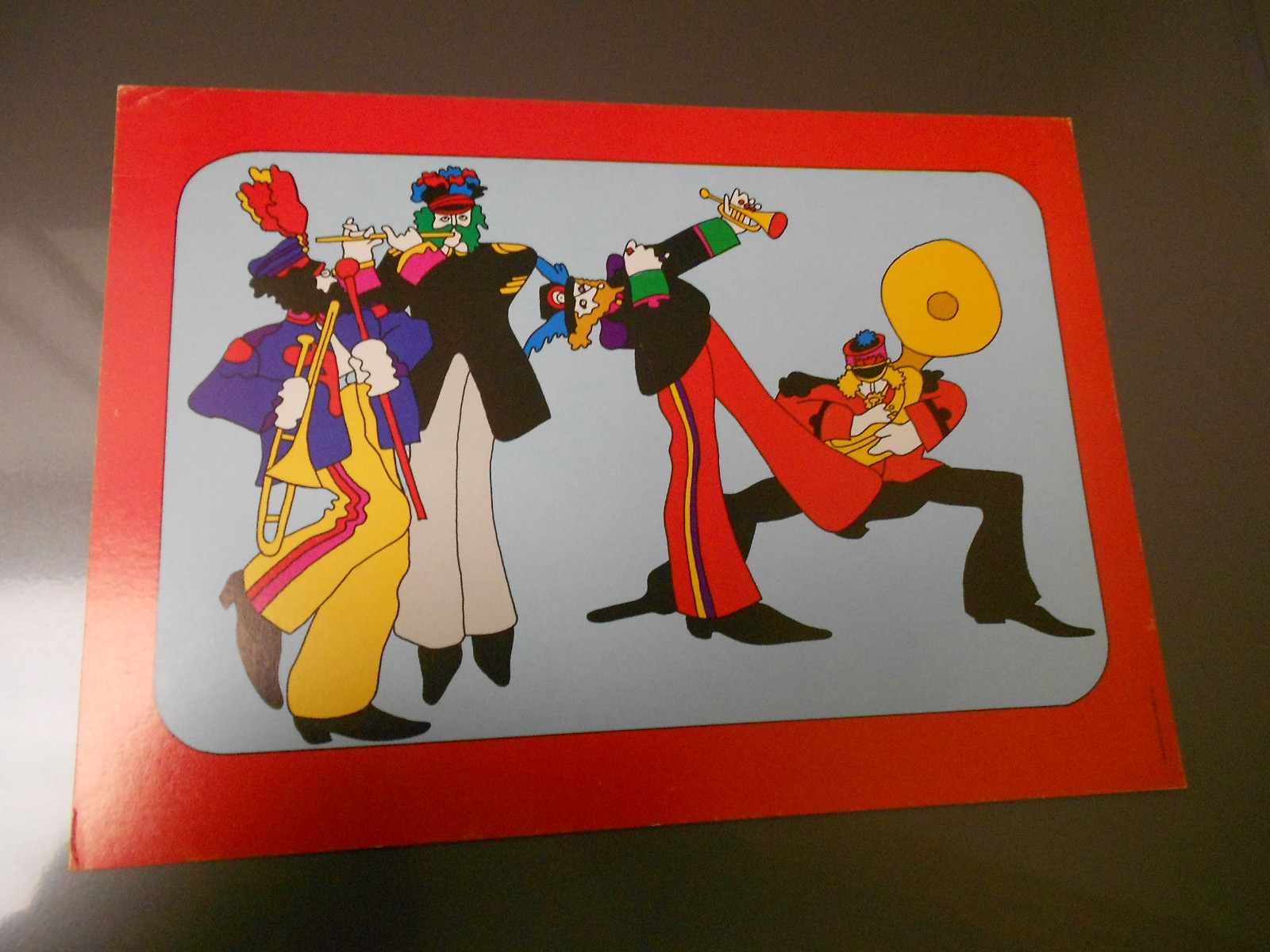 1968 BEATLES Yellow Submarine GIANT Post Card King Features 14×10 FVF Band