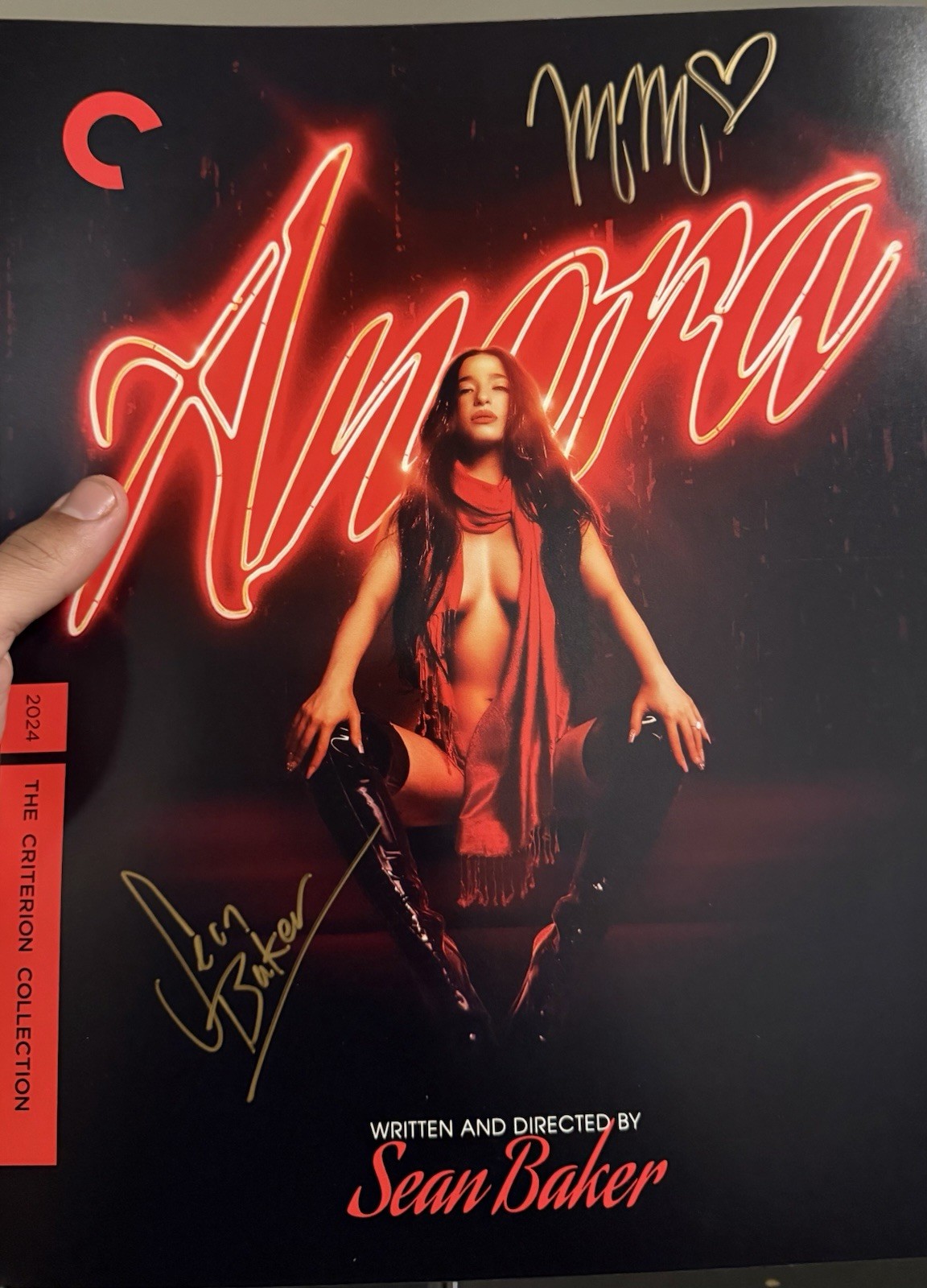 Anora – Mikey Madison & Sean Baker Exclusive Hand Signed Poster – Amoeba Records