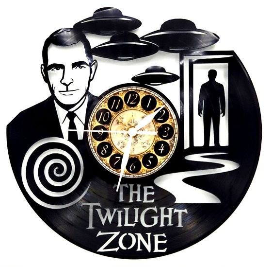 THE TWILIGHT ZONE Vinyl Record Clock | Theater Movie Room Wall Art Decor